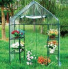 New Walk In Greenhouse PVC Plastic Garden Grow Green House with 4 Shelves
