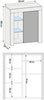 Modern White Sideboard Cabinet with LED Light, Storage & Adjustable Shelf