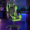 Gaming Chair with Bluetooth Speakers RGB LED Lights & Reclining Footrest Xzkmdww