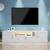 TV Stand 160cm High Gloss TV Unit Cabinet Sideboard With LED Light & Drawers