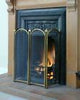 Deluxe Dynasty Four Fold Fire Screen in Polished Brass