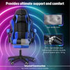 Gaming Chair RGB Ergonomic Computer Swivel Office Chair LED Illuminat Blue Qzwzk