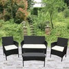Rattan Garden Furniture Sofa Set with Chairs 4 Seats for Outdoor Patio Balcony