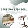 Cast Iron Bar Stool Industrial Home Decor Swivel Chair Adjustable Tractor Seat