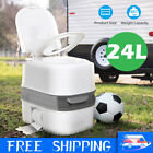 Large 24L Portable Toilet Flushing Chemical Potty Camping Caravan Easy Clear UK