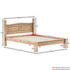 Corona King Size Bed 5ft Low Foot End Mexican Solid Pine Frame Bedroom Furniture