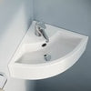 Small Quarter Corner Basin Sink Wall Mounted with Mono Mixer Tap | Tulla