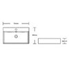 Bathroom Sink Countertop Wash Basin Ceramic Wall Mounted Rectangle Sink