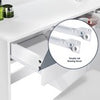 White Dressing Table Set Makeup Table Drawers LED Lights Mirror Cushioned Stool