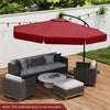 Heavy-Duty Outdoor Parasol 290 cm Offset Hanging Umbrella-Red