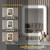 Modern Dressing Table Set with Light Mirror Stool Makeup Desk with Drawer Grey