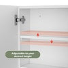 Bathroom Mirror Cabinet 3 Door Shelf Storage Wall Mounted Cupboard White Wood