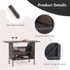 Outdoor Wicker Bar Table Rattan Bar Counter Table for Backyard