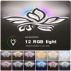 RGB LED Ceiling Light Chandelier Pendant Light Dimmable Remote Control 5000LM