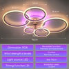 LED Ceiling Fans With Lights Dimmable Remote Control App Control for Bedroom
