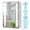 LED Bathroom Mirror Cabinet with Shaver Socket Demister Sensor Lights Vertically