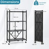 4-Tier Foldable Storage Shelf Collapsible Storage Rack-Black