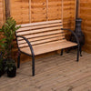Slatted Garden Bench Pine 3 Seater Outdoor Patio Park Seating Furniture Seat