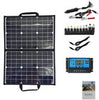 Portable 100W Solar Panel Kit + 100A Controller Camping Charger Power Station RV