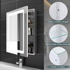 600mm LED illuminated Bathroom Mirror Cabinet with Demister / Shaver Socket