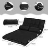 6-Position Foldable Lazy Sofa Bed Adjustable Floor Sofa-Black