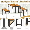 3-Pieces Patio Dining Set for 4 People-Natural