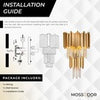 Modern Glass Wall Sconce Lights Bedroom Living Room Bedside E14 Bulb Fixture