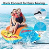 1-3 Riders Inflatable Banana Boat Towable Tube For Boating w/ Cover