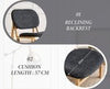 Retro Wooden Lounge Chair Grey Chenille Armchair for Living Room Decor