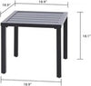 Outdoor Chair Patio Furniture Garden Bistro Rattan Chair Metal Side Coffee Table