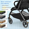 Foldable Toddler Stroller with Adjustable Backrest & Canopy-Black