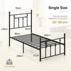 Single Size Metal Bed Frame w/ Headboard & 31 CM Under-bed Storage