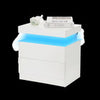 Bedside Tables White High Gloss LED Cabinets 2 Drawers Nightstand Modern Bedroom