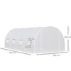 6 x 3 x 2 m Polytunnel Greenhouse Pollytunnel Tent w/ Metal Frame White