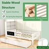 Single Size Bed Frame Solid Wood Platform Bed w/2 Storage Drawers