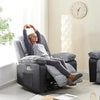 ELECTRIC RECLINER ARMCHAIR 8 POINT HEATED FABRIC MASSAGE RECLINER CHAIR SOFA
