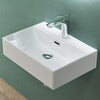Bathroom Sink Countertop Wash Basin Ceramic Wall Mounted Rectangle Sink
