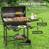 BBQ Smoker Charcoal Barbecue Grill Portable Outdoor Garden Grill with Wheels
