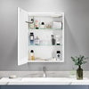 600mm LED illuminated Bathroom Mirror Cabinet with Demister / Shaver Socket