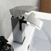 NEW Modern Waterfall Bathroom Tap Basin Sink Mono Mixer Chrome Cloakroom + Waste