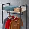Industrial Open Wardrobe Clothes Rail Rack Bedroom Storage 4 Shelves