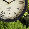 Paddington Indoor Outdoor Double Sided Wall Clock 27cm