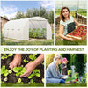 6 x 3 x 2 m Polytunnel Greenhouse Pollytunnel Tent w/ Metal Frame White