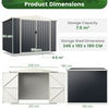 Yard Lawn Garden Storage House Storage Shed for Bike Garbage Can Tool Lawnmower
