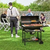 BBQ Smoker Charcoal Barbecue Grill Portable Outdoor Garden Grill with Wheels