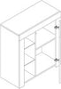 Modern White Sideboard Cabinet with LED Light, Storage & Adjustable Shelf