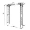 7FT Wedding Arch Garden Arbor Metal Garden Arch Trellis for Climbing Plant Party
