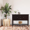Console Sofa Table Narrow Entryway Table W/ 2 Drawers & 2 Storage Cabinets