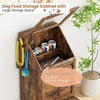 Dog Feeding Station with 2 Elevated Bowl Flip Top Dog Food Toy Storage Container