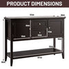 Console Sofa Table Narrow Entryway Table W/ 2 Drawers & 2 Storage Cabinets